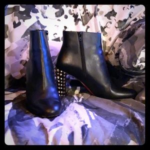 Christian Louboutin Suzi Folk Spiked Booties 41